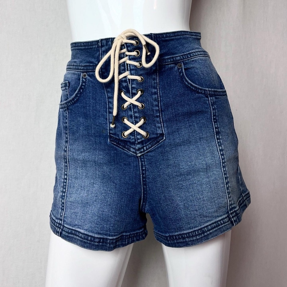 O'Neill Blue Lace-Up Jean Shorts